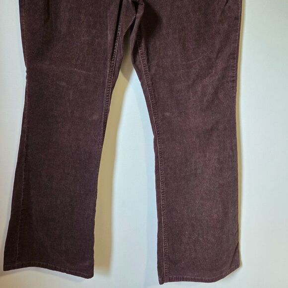EUC CHICO'S BROWN CORDUROY SLIGHTLY FLARED PANTS SIZE 2 / WOMENS LARGE - Picture 11 of 16